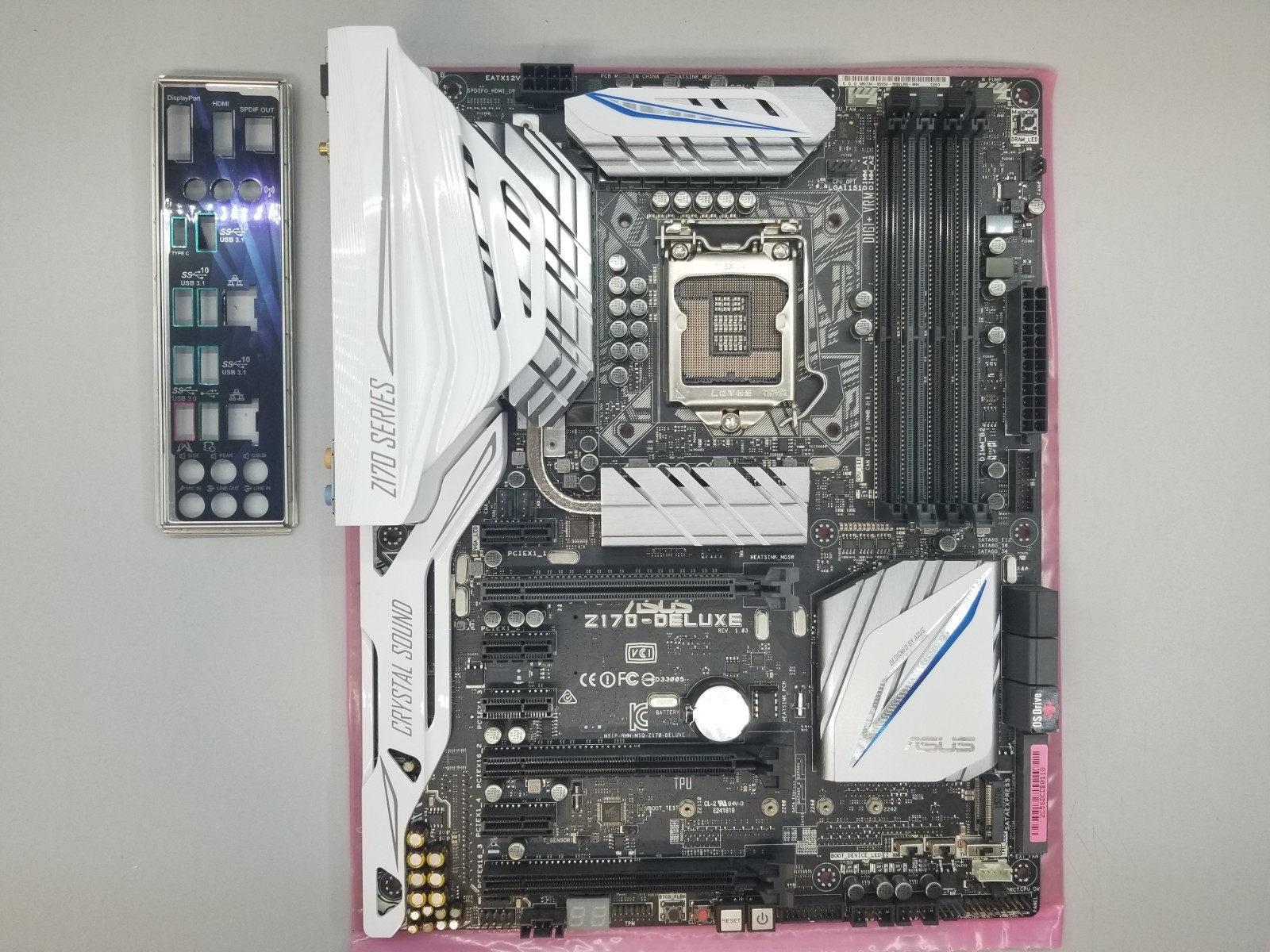 ASUS Z170-DELUXE LGA 1151 DDR4 HDMI DP USB-C PCIe ATX Motherboard w I/O Plate