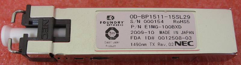 GENUINE BROCADE/FOUNDRY E1MG-100BXD 100BASE-BX-D SFP 80xAvailable