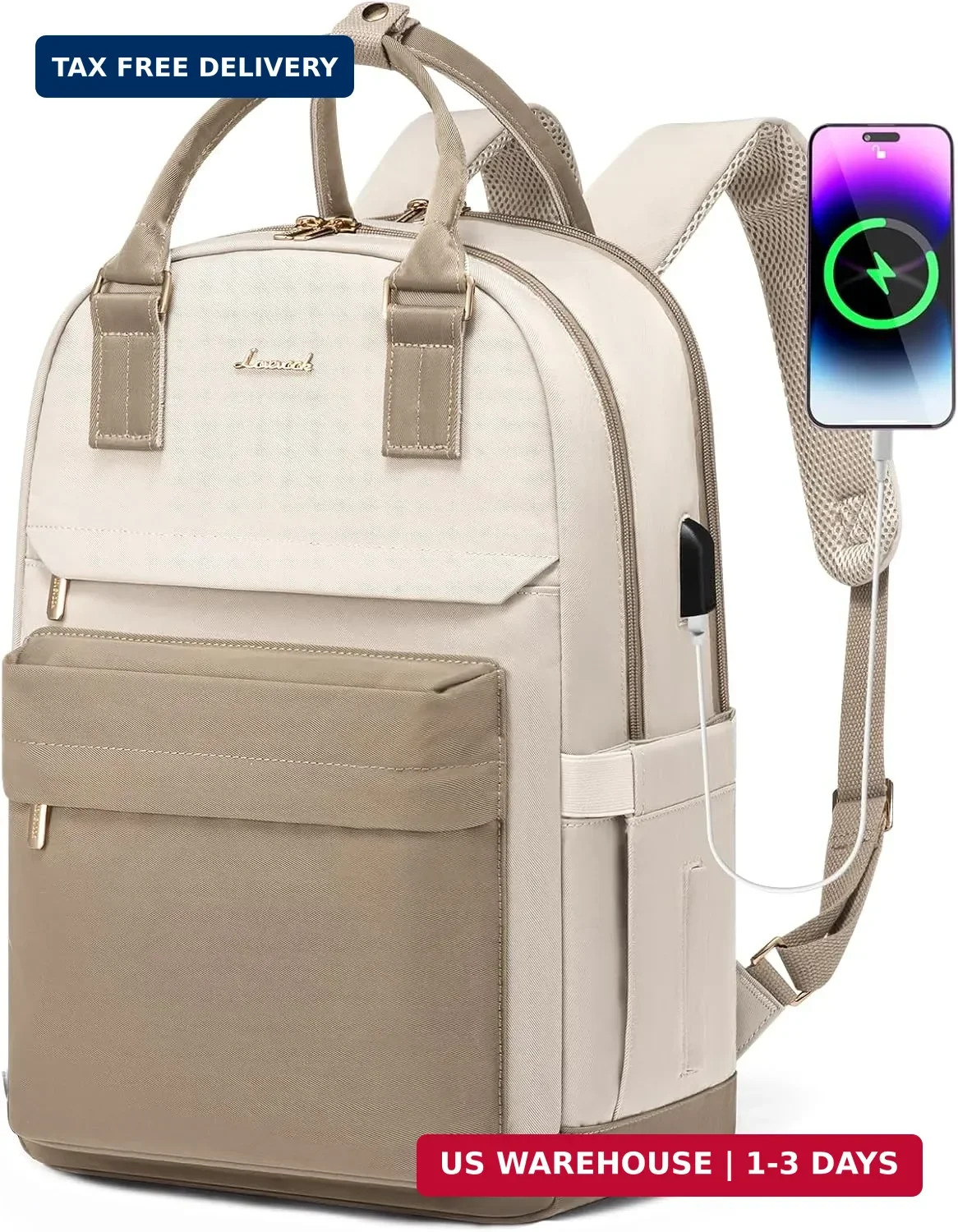 LOVEVOOK Laptop Backpack for Women 15.6 Inch,Cute Backpack Laptop Bag with USB P