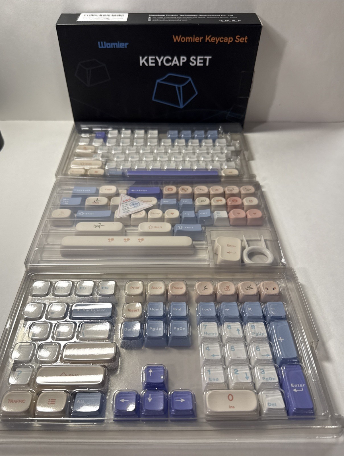 Womier 138 Keys Retro PBT Keycaps Cherry Profile for Mechanical