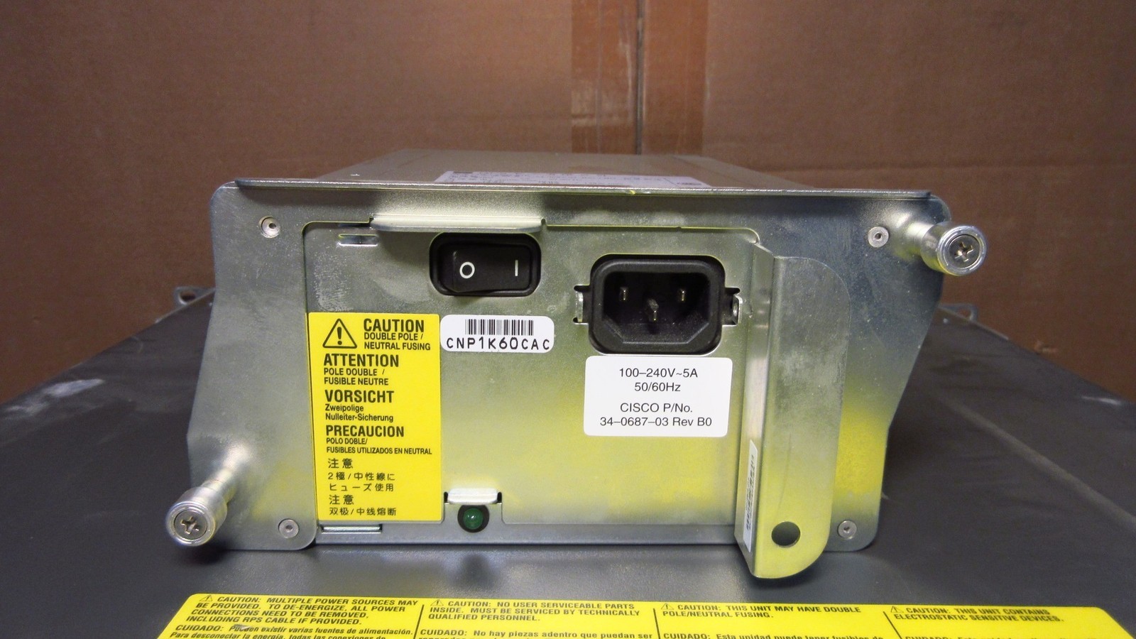 Cisco 34-0687-03 DCJ2804-01P 280W 7200 series 7204 VXR Power Supply FROM 7206VXR