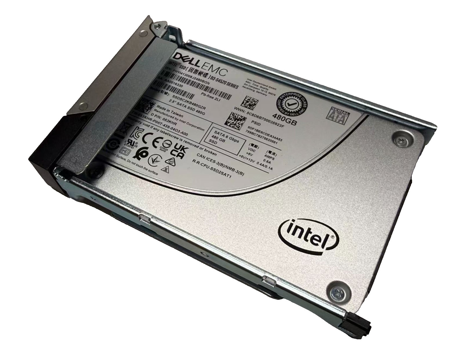 Dell EMC D3-S4520 Series 480GB Sata SSD 2.5 053KHR 100% Health No Usage