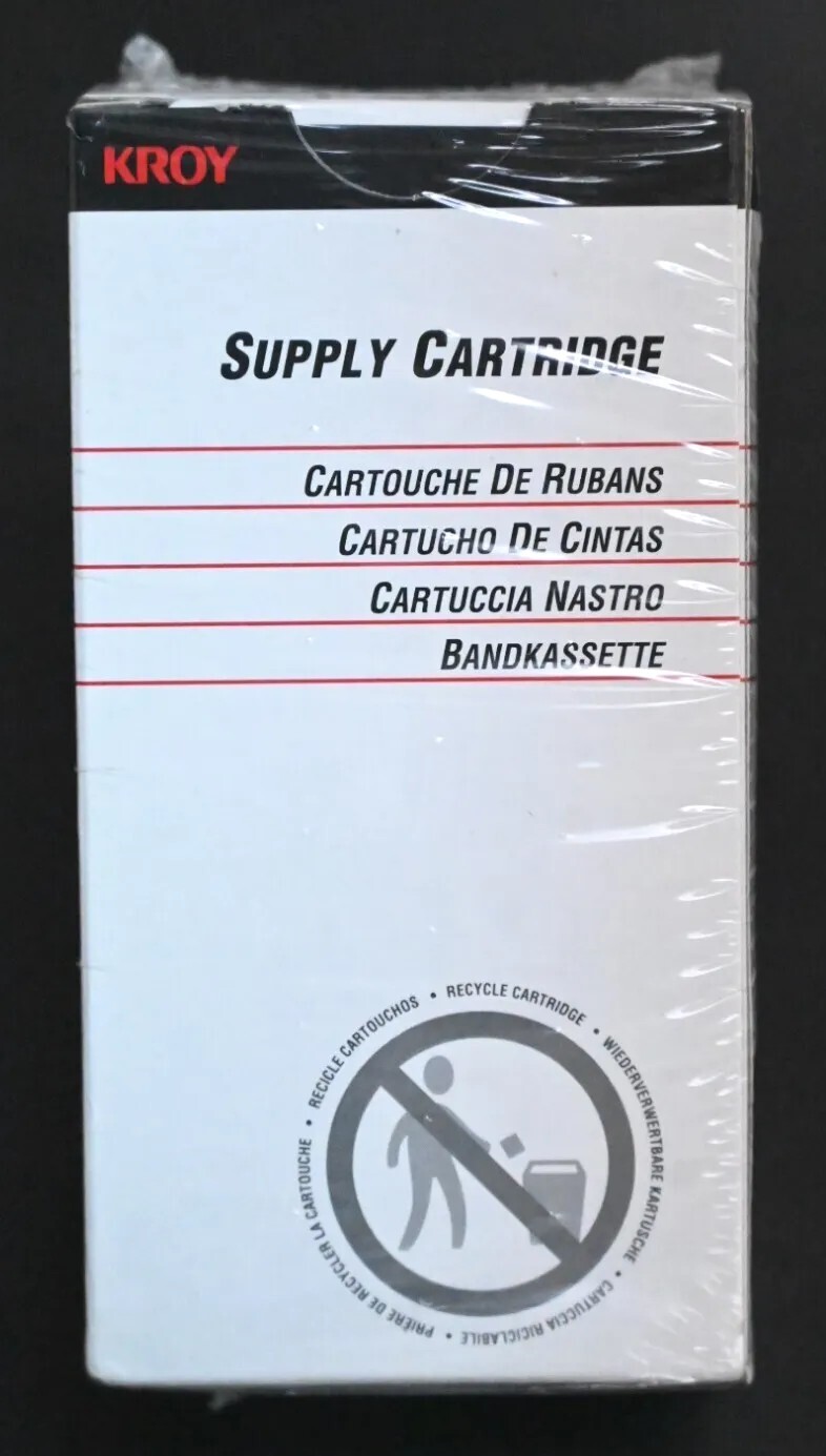 Kroy Supply Cartridge 1" White On Black Industrial 1"(25.4mm) × 40'(12M) 2438620