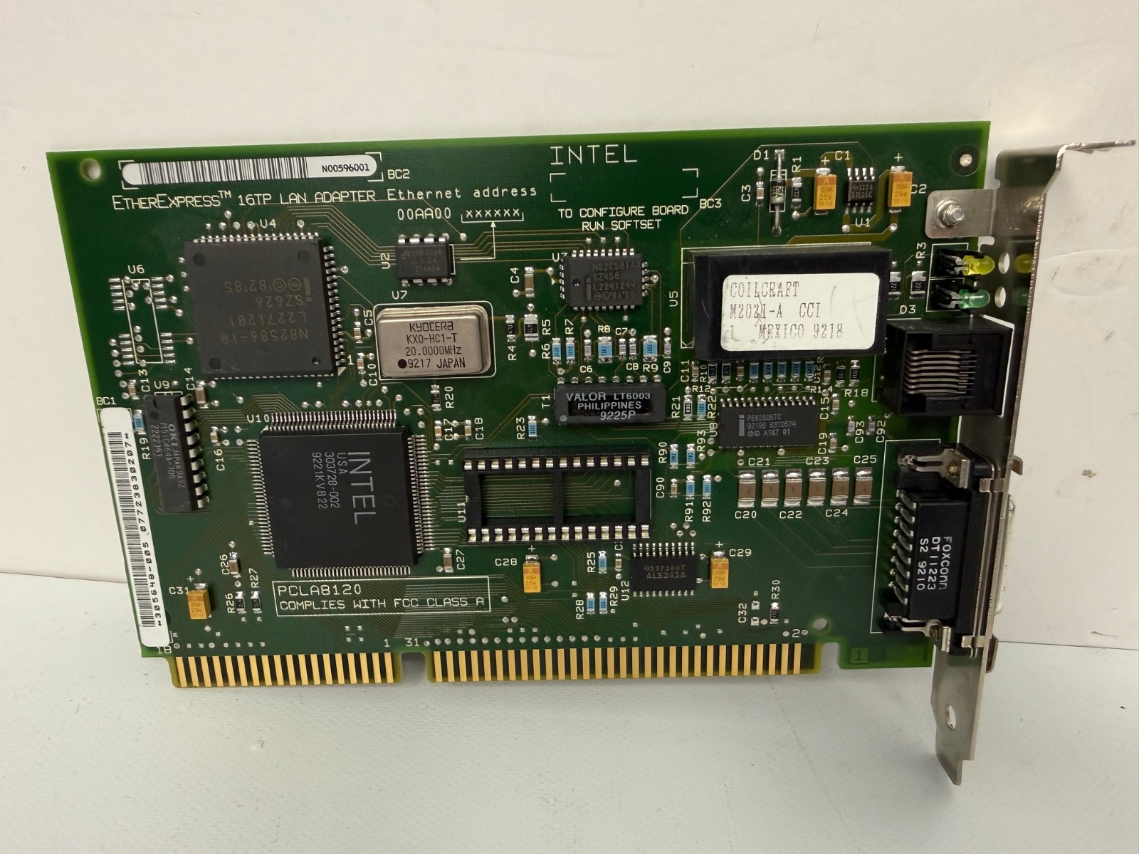 INTEL PCLA8120 ISA ETHEREXPRESS 16TP LAN ADAPTER ETHERNET ADAPTER 305648-005