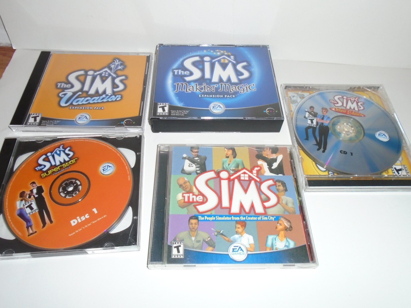 The Sims Lot 5 Different Sims Games PC CD Rom's