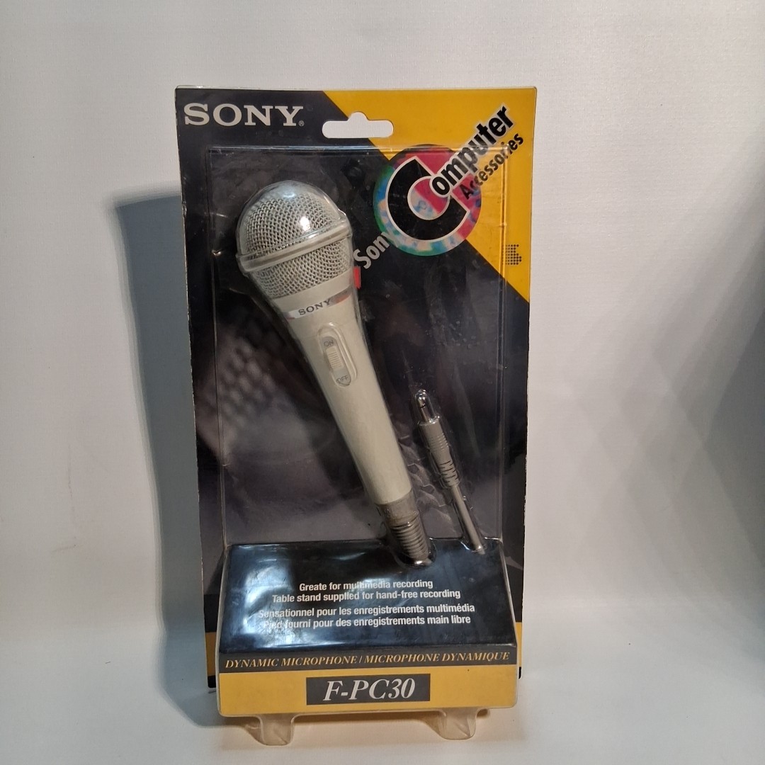 Sony F-PC30 Dynamic Microphone. Uni Directional. Vintage Microphone 