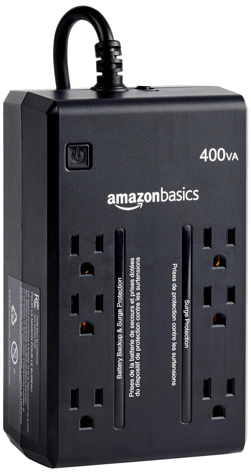 Amazon Basics UPS Battery Backup & Surge Protector, 400VA/255W, 6 Outlets, Un...