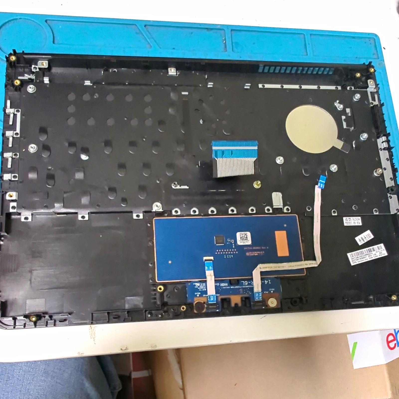 For HP Notebook 14-dk0028wm Keyboard With Palm Rest And Touch Pad