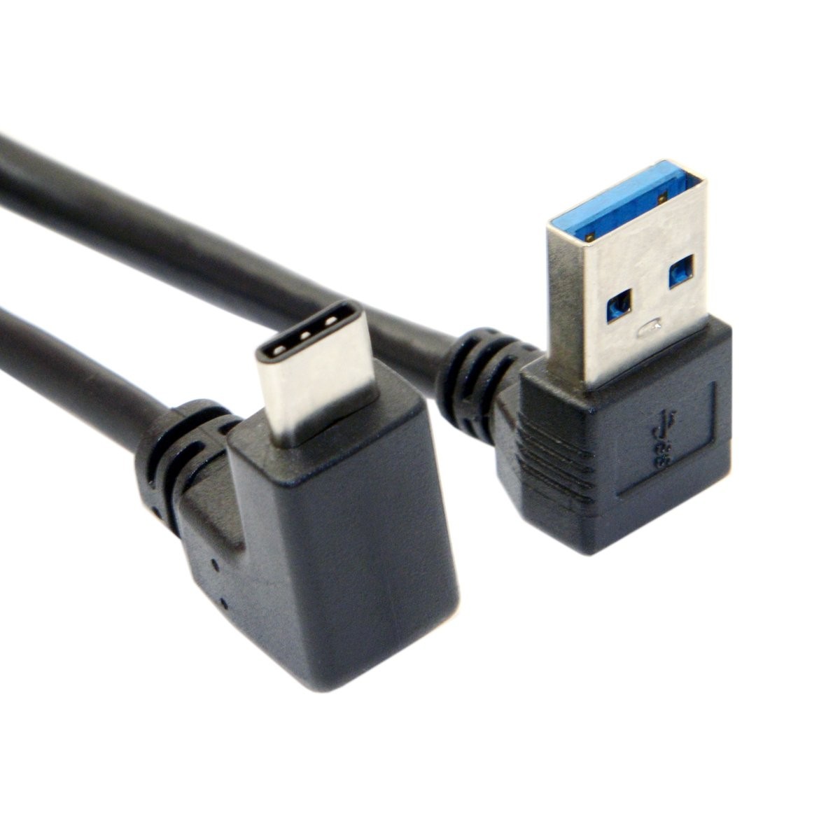 cablecc USB 3.1 USB-C Up Down Angled to 90 Degree 100cm,