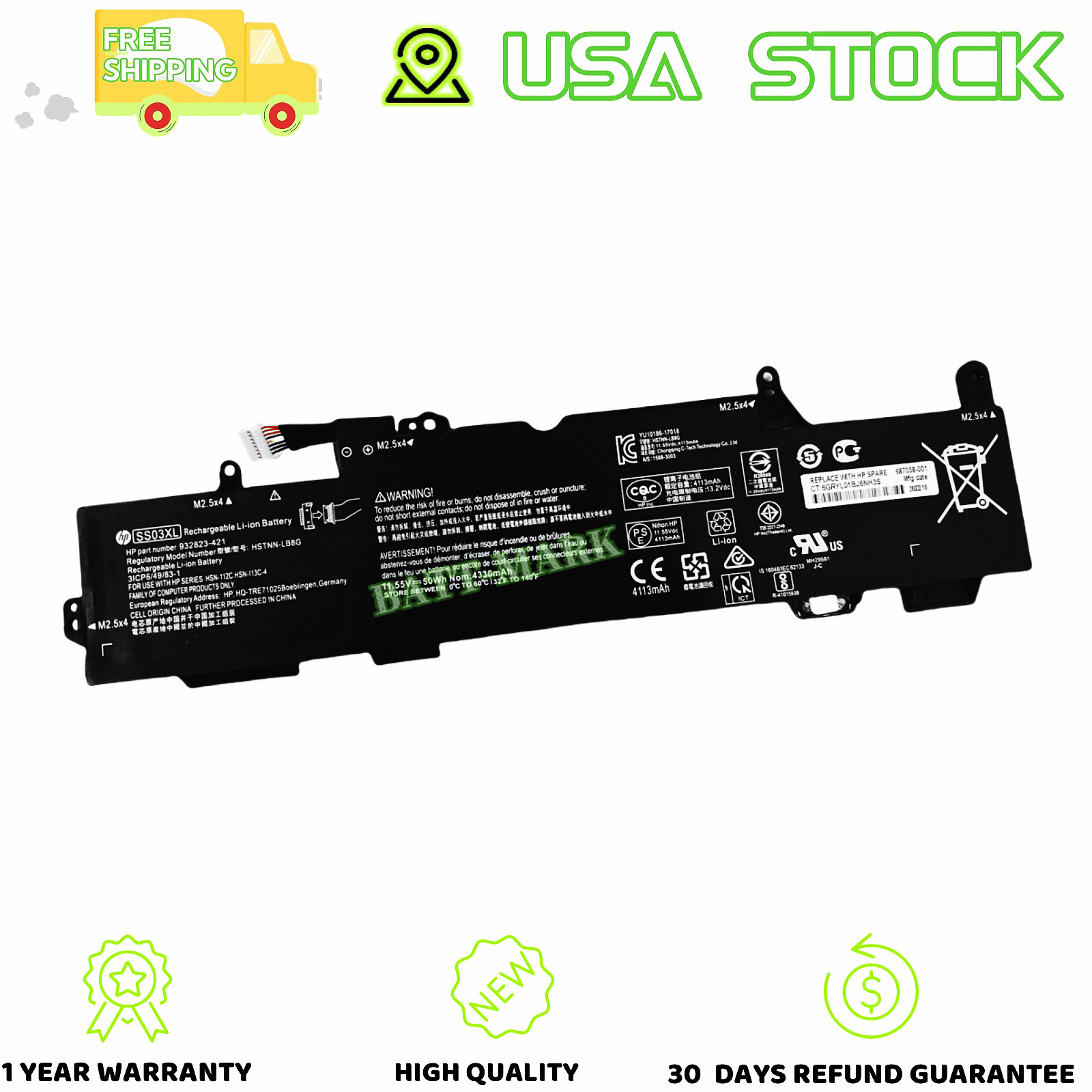 Original SS03XL Battery for HP EliteBook 840 G5 G6 730 735 740 G5 933321-855