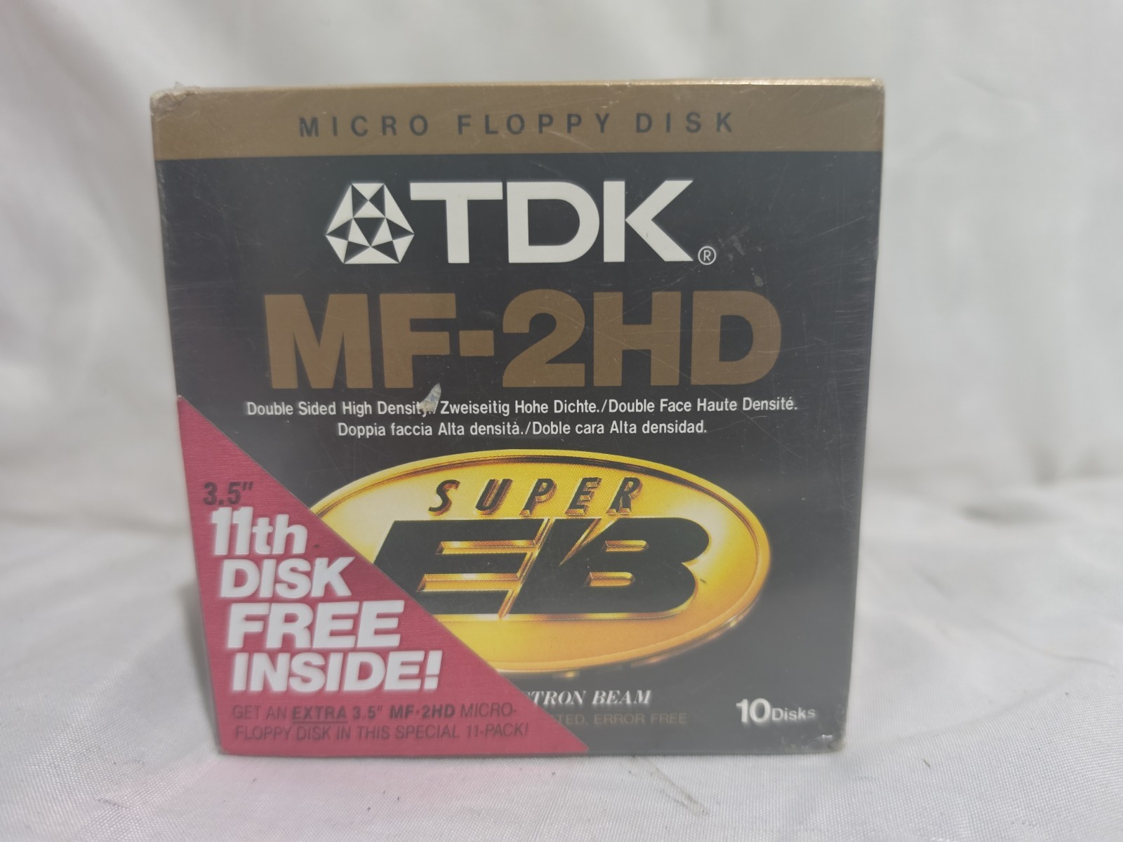 TDK Floppy Disks 11 Pack MF-2HD 3.5" HD Double Sided Vintage New Sealed Data 