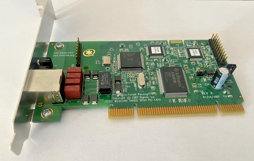 DIGIUM WILDCARD TE122 5TE122LF-A SINGLE SPAN PCI TE122LF TE122P