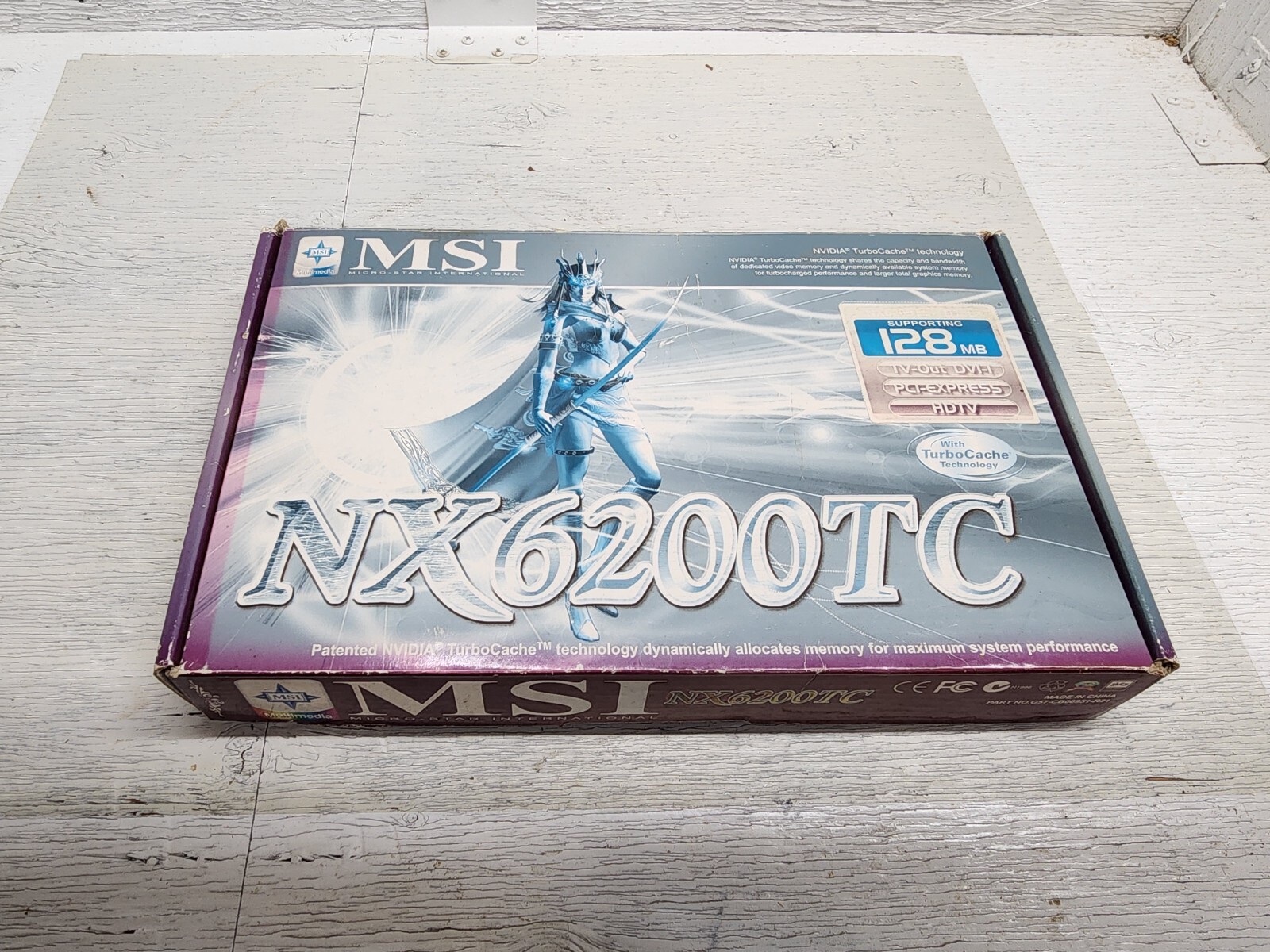 MSI NX6200TC  Nvidia 128mg video card complete. *NIB*