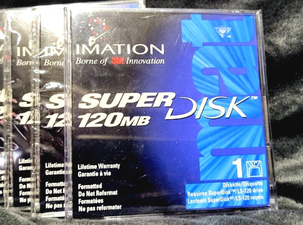 *Rare* Vintage Imation 3 Count 120 MB Super Disks & 8 Memorex 2SH Disks