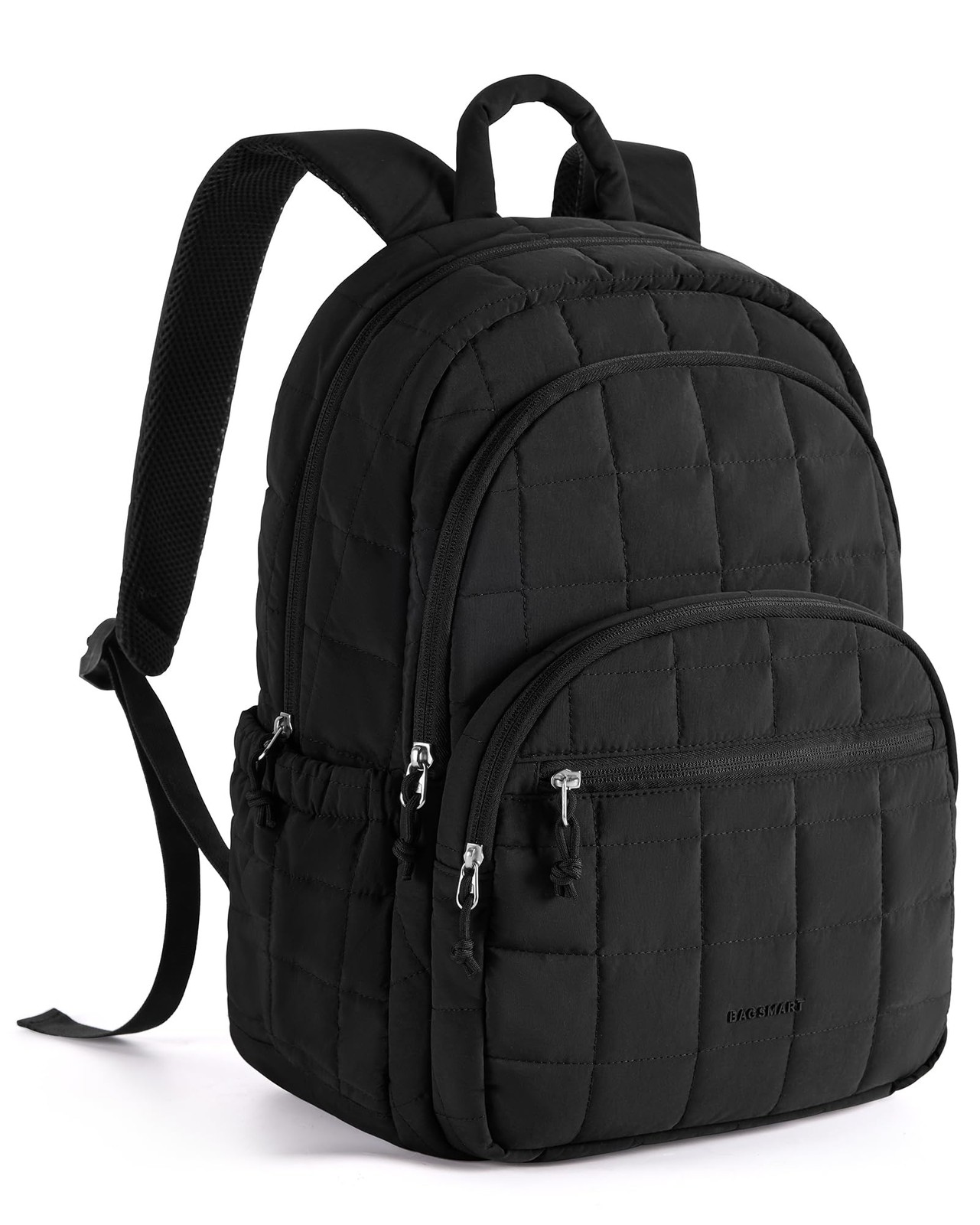 BAGSMART College Laptop Backpack, Travel Backpack Standard 15.6 Inch, Black