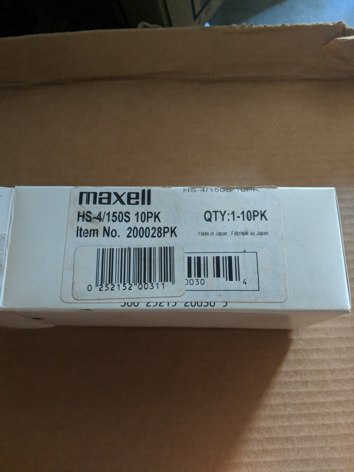 Maxell HS-4/150S DDS-4 DAT 20/40GB 4mm 150m Data Tape 10 Pack NEW 200028PK