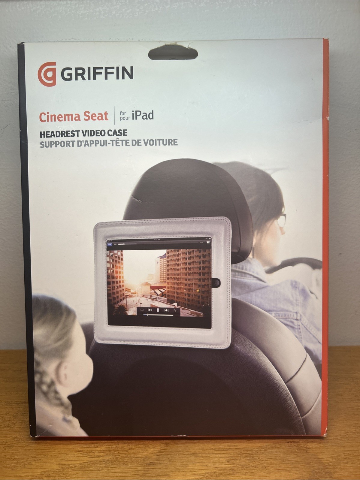 Griffin iPad Headrest Cinema Seat Case NEW open box Back View