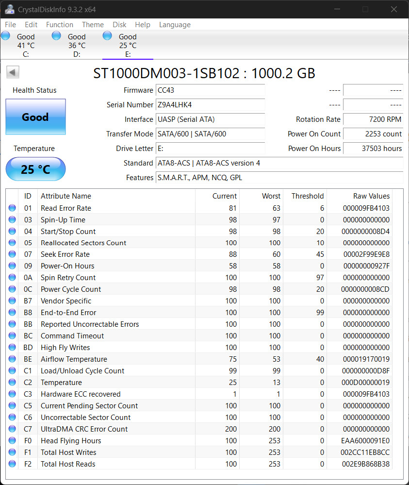 Seagate Barracuda 3.5" ST1000DM003-1SB102 7200RPM 1TB Desktop Hard Drive HDD