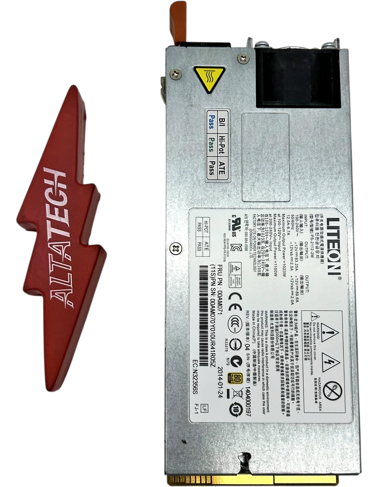 IBM 00AM071 X3755 M3 1100W POWER SUPPLY