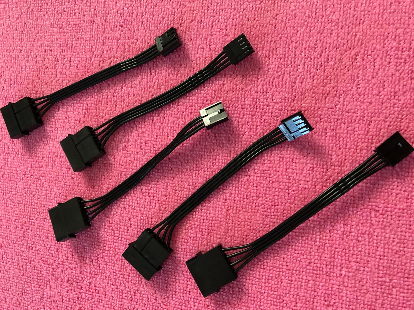 LOT 5 Pcs 4 Pin Molex To 3.5 Floppy Drive FDD Internal Power Cable Adaptor 