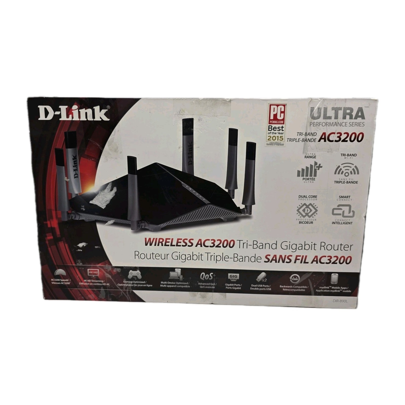 D-Link DIR-890L Wifi AP AC3200 Ultra Tri-Band Gigabit Router Access Point