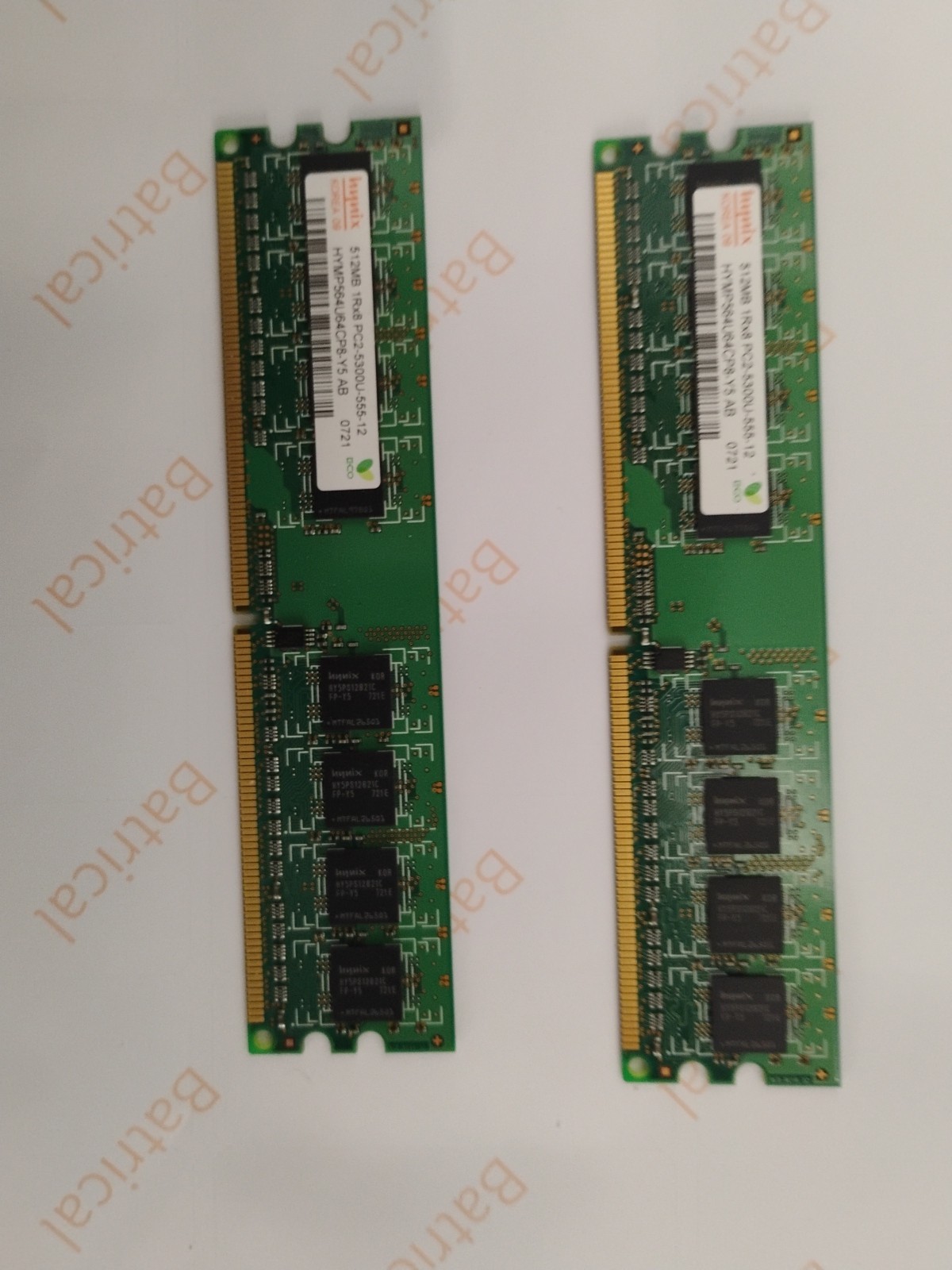 1GB 2x512MB PC2-5300 HYNIX DDR2-667 RAM MEMORY KIT HYMP564U64CP8-Y5 AB-C ACER
