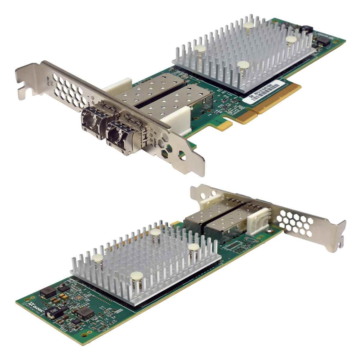 Fujitsu QLE2692-F BK3210407-35 Dual Port 16Gb FC HBA PCIe x8 3.0 FP 2x Mini GBIC