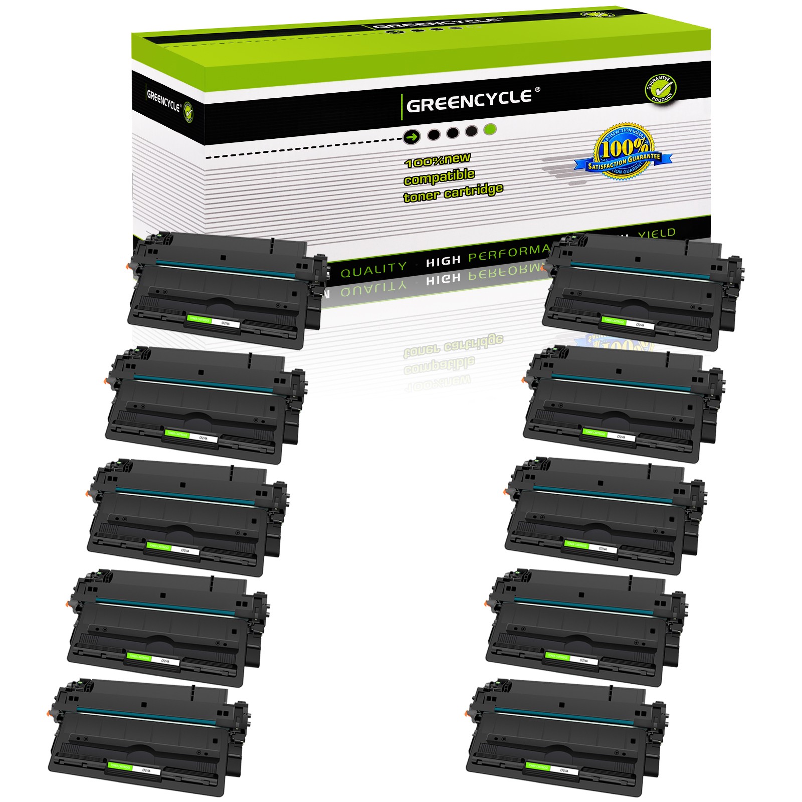 10PK CF214A Toner Cartridge Compatible with HP 14A LaserJet 700 M712n M725z M725