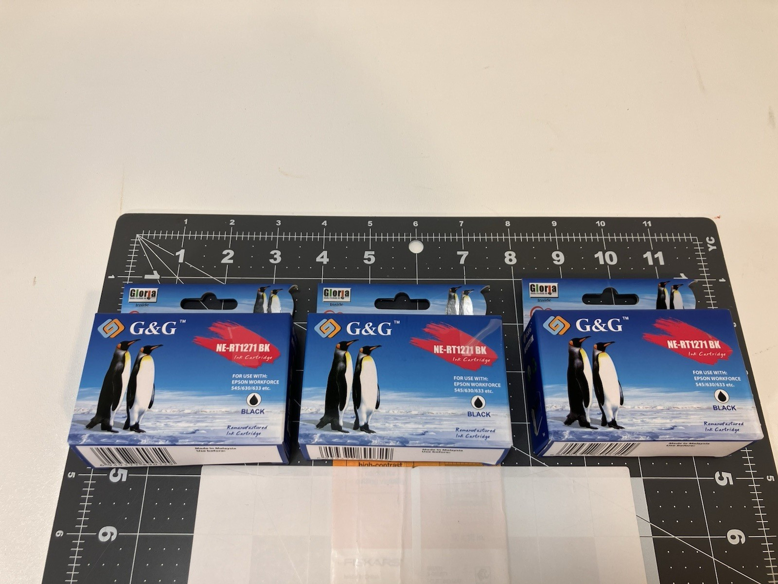 G&G NE-RT1271 BK black set of 3 ink cartridges New Unopened Box Lot Of 3