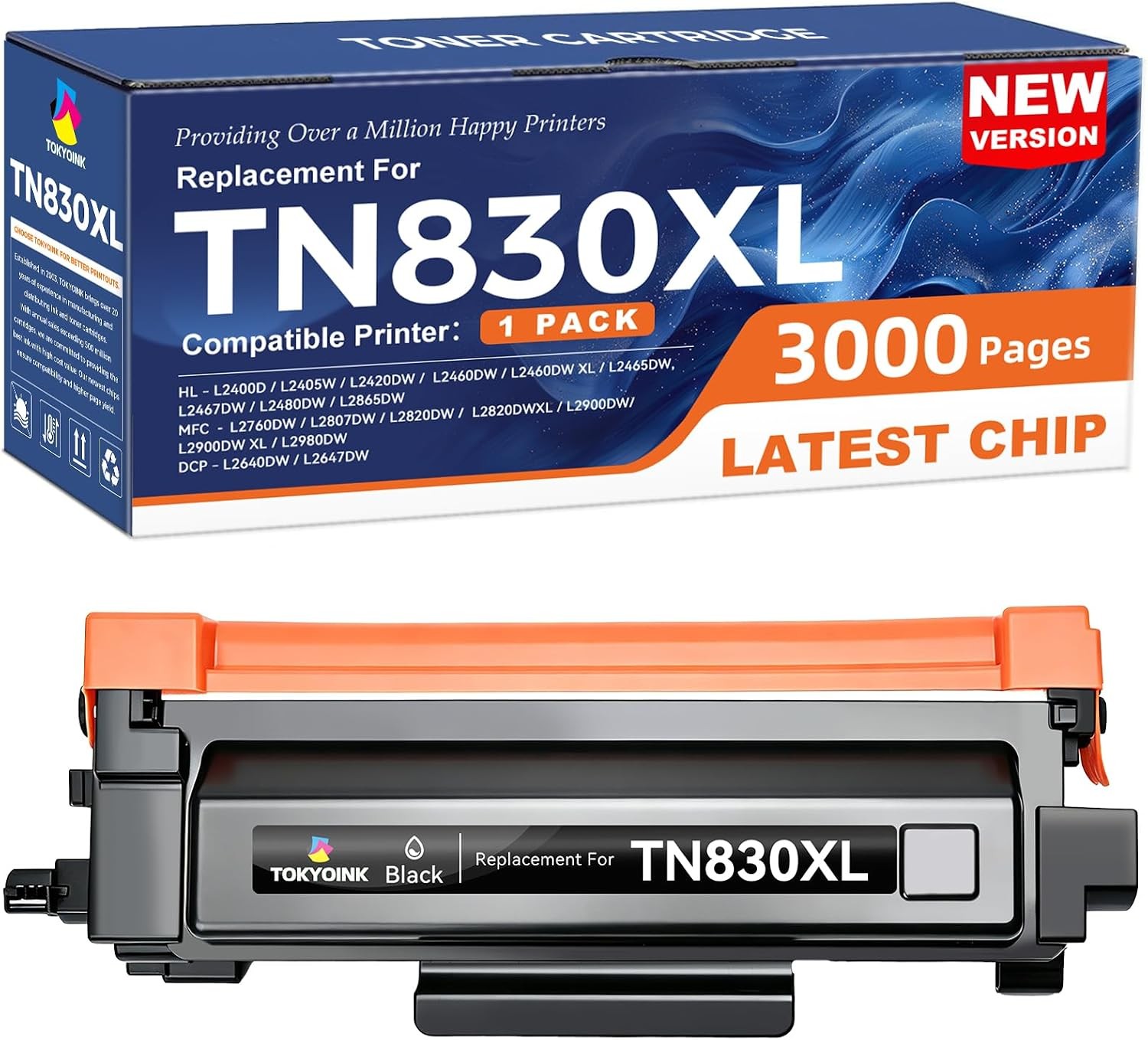 TOKYOINK TN830XL High Yield Black Toner Cartridge Replacement for Brother Printe