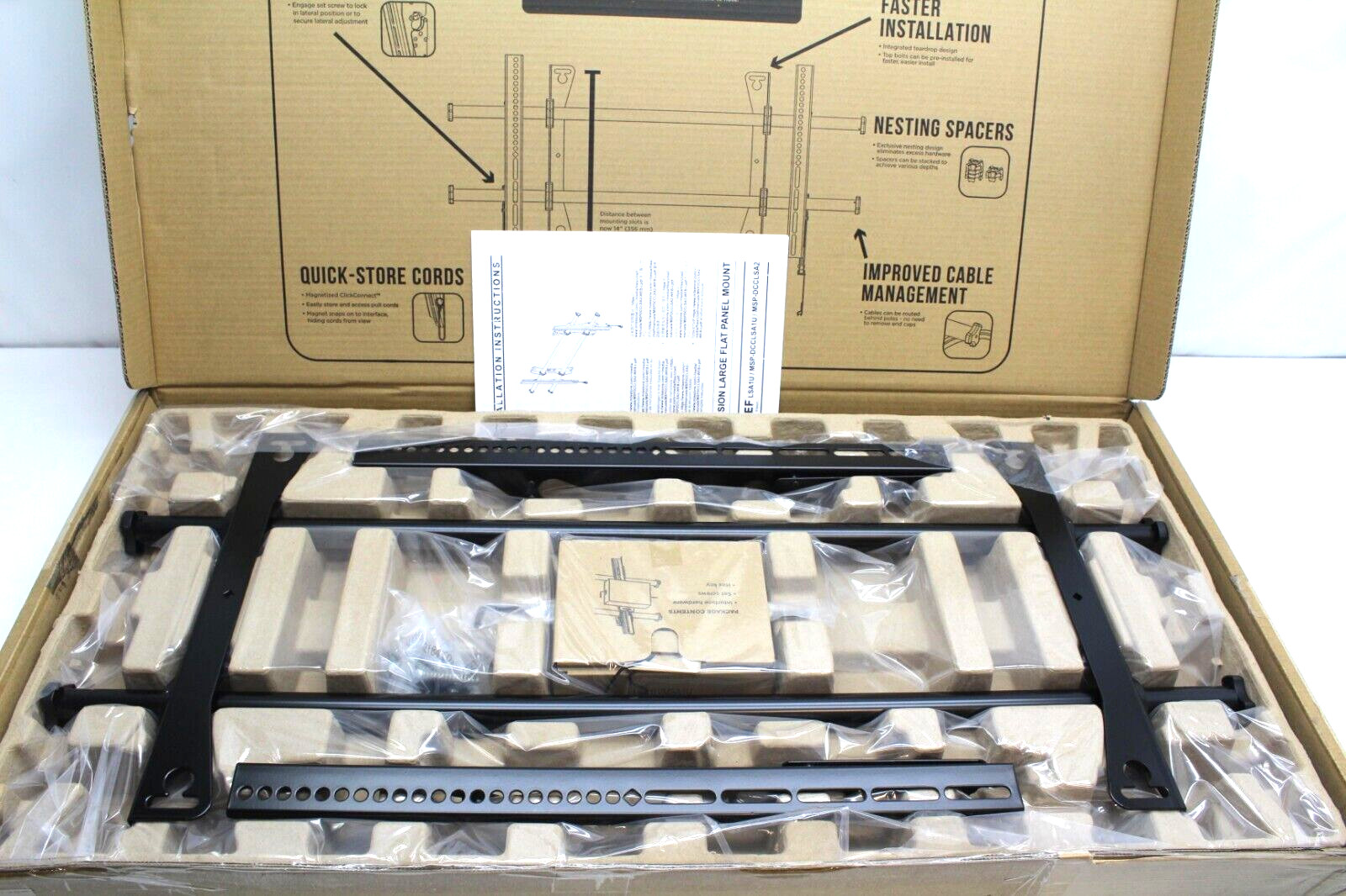 New CHIEF 952X8 Large Fusion Fixed Wall Mount For 42-86" Screen-Black LSA1U