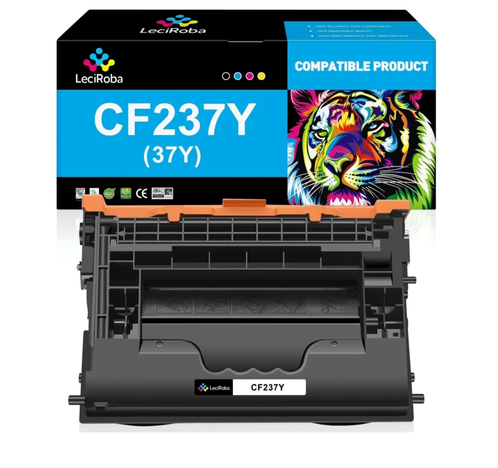 LeciRoba 37Y Black Extra High-Yield Toner Cartridge Replacement for HP 37Y CF...