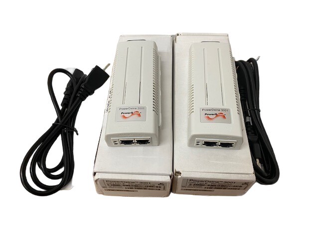 LOT (2) PowerDsine 3001 PoE Injector PD-3001/AC-US 802.3af 10/100 Ethernet