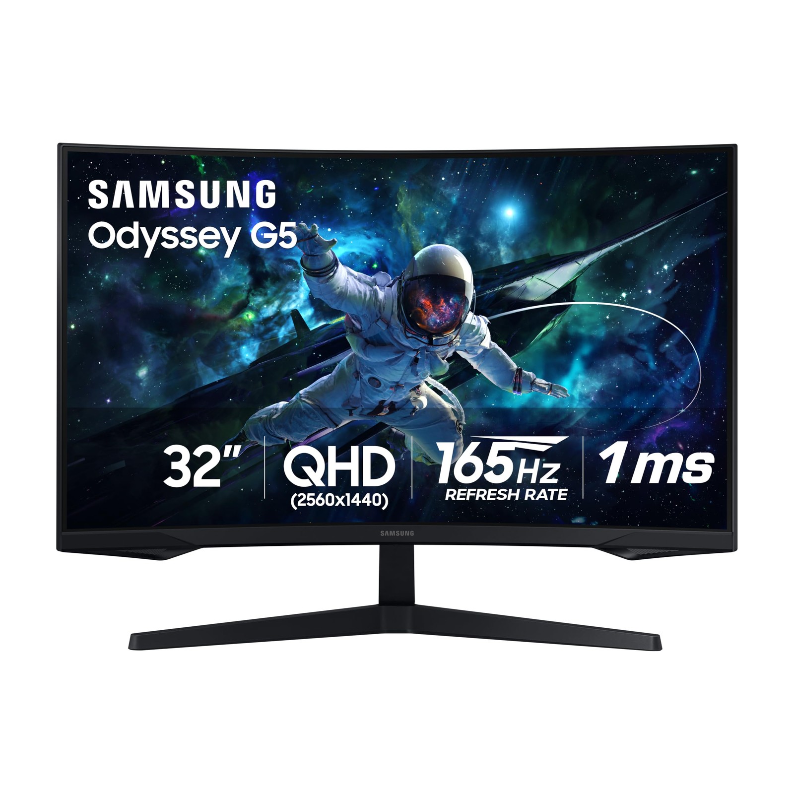 Samsung 32" Odyssey G55C QHD 1000R Curved Gaming Monitor 165Hz 1ms Black