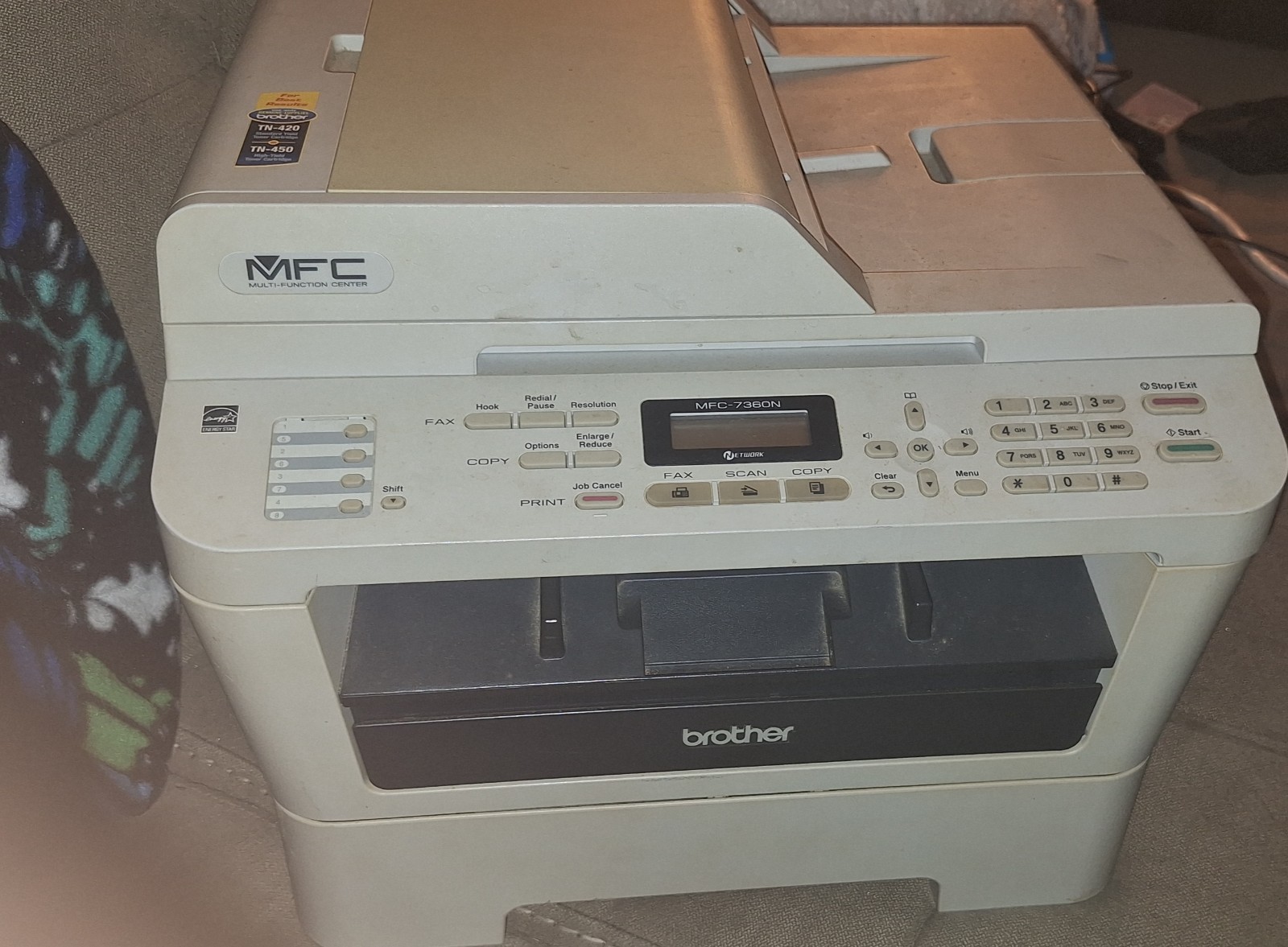 Brother MFC-7360N All-In-One Laser Fully working, never any issues, fresh drum. 