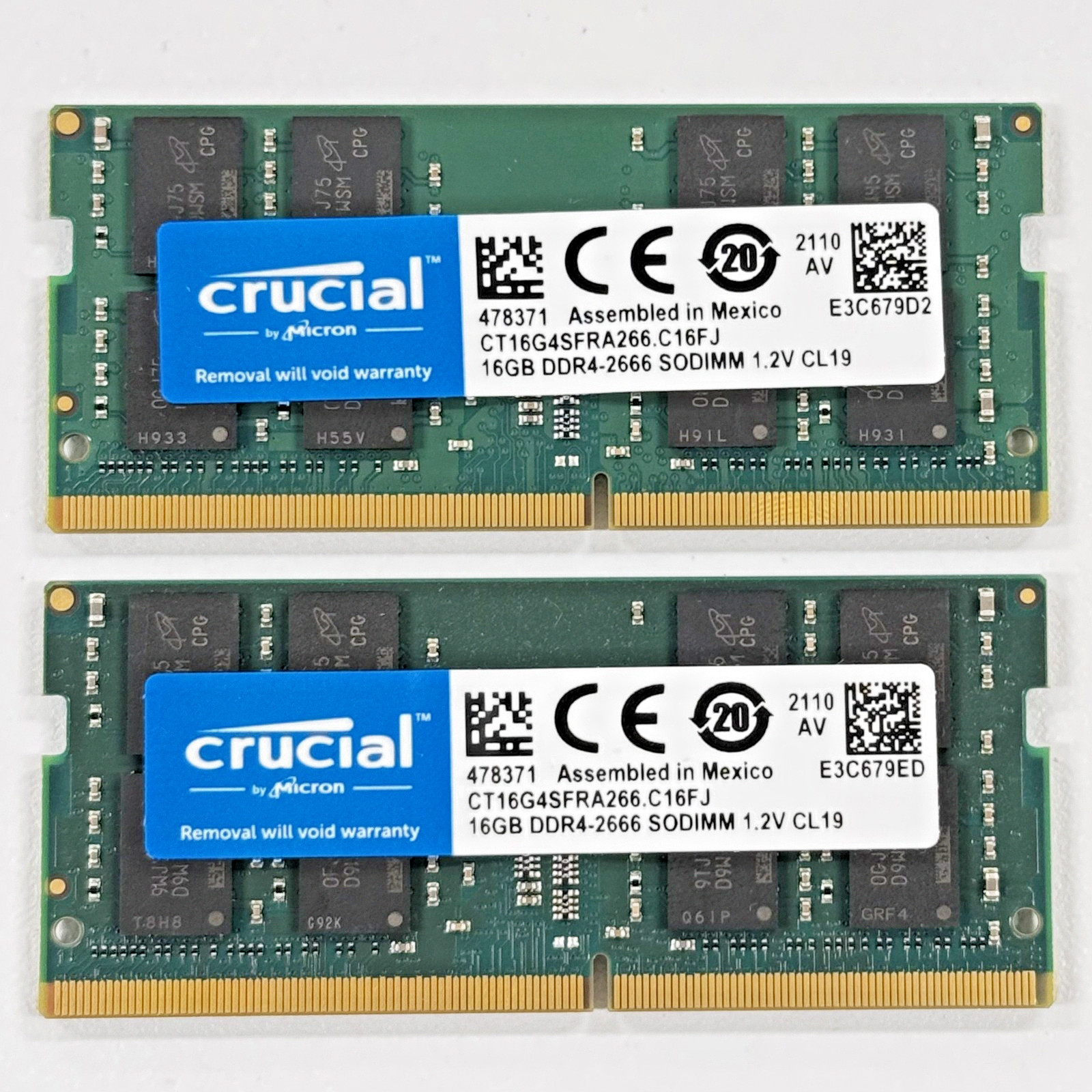 Crucial 32GB (2x16GB) DDR4 2666MHz SODIMM RAM CT16G4SFRA266