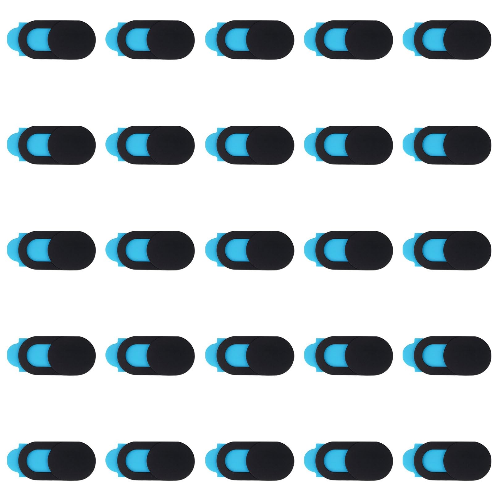 Webcam Cover Slide (25-Pack) – Ultra-Thin Privacy Camera Blocker for Black 