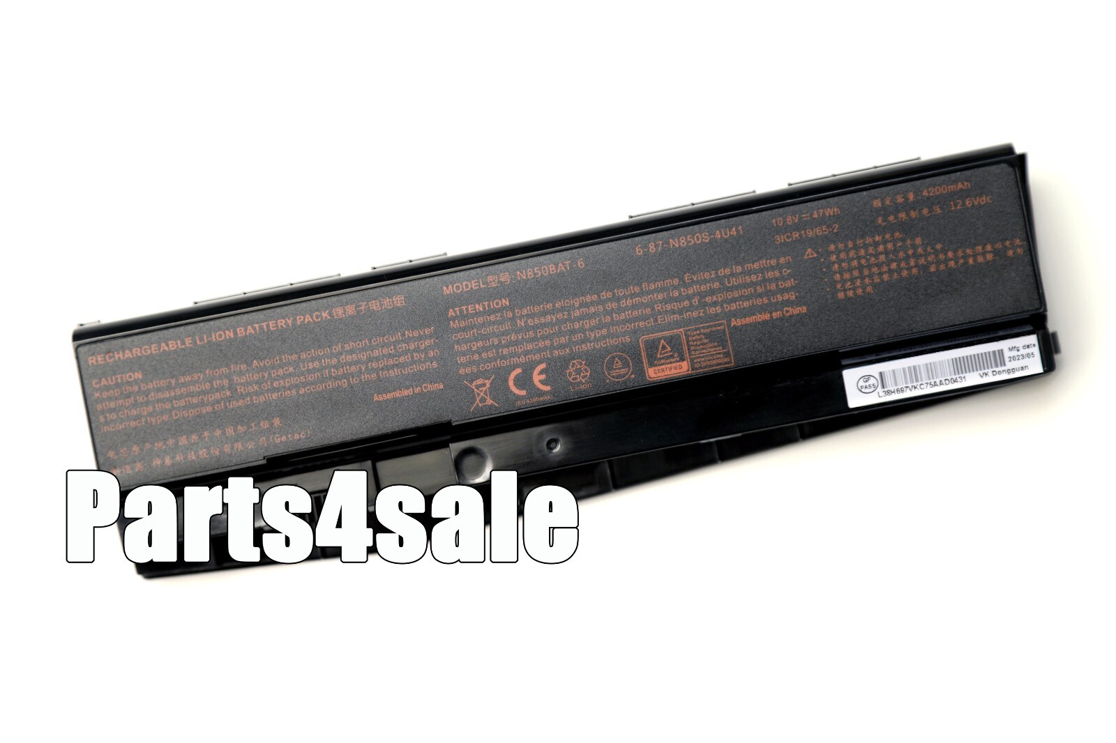 New Genuine N850BAT-6 OEM Battery for Clevo N850HC N850HJ N850HJ1 N850HK1