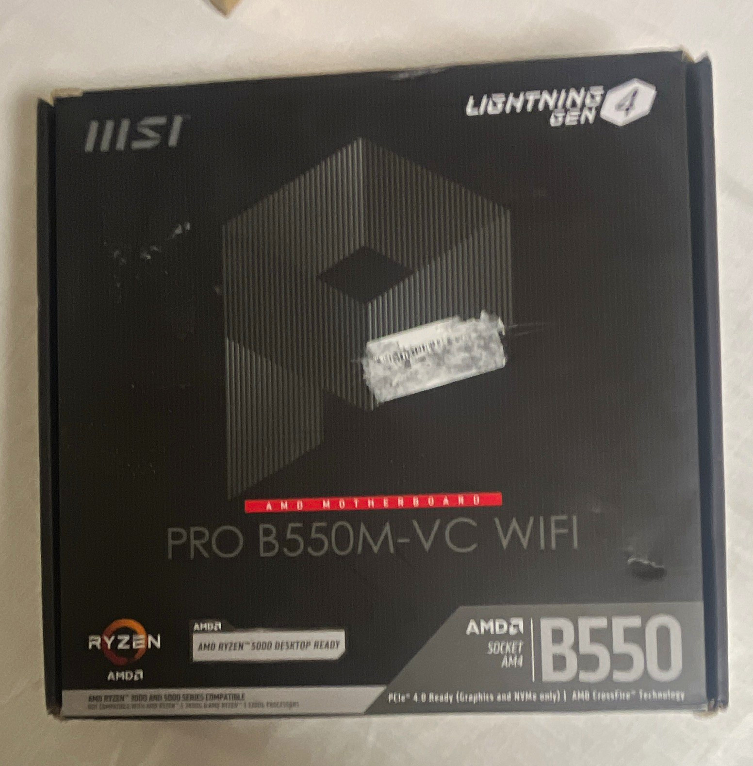 MSI B550M-VC WI-FI Gaming Motherboard Lightning Gen 4 AMD Ryzen 5000 desktop