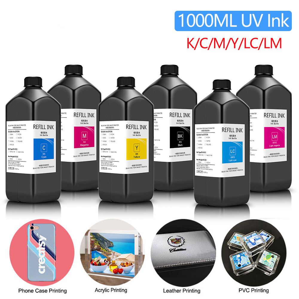 4x1000ml LED UV Ink For Epson L800L1800 1390 4800 4880 7800 7880 TX800 XP600/300