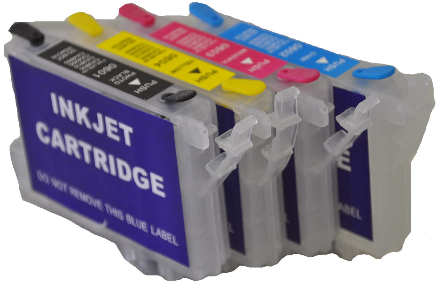 4pc Refillable Ink Cartridge for Epson Stylus Photo C88+ Printer Dye Sublimation