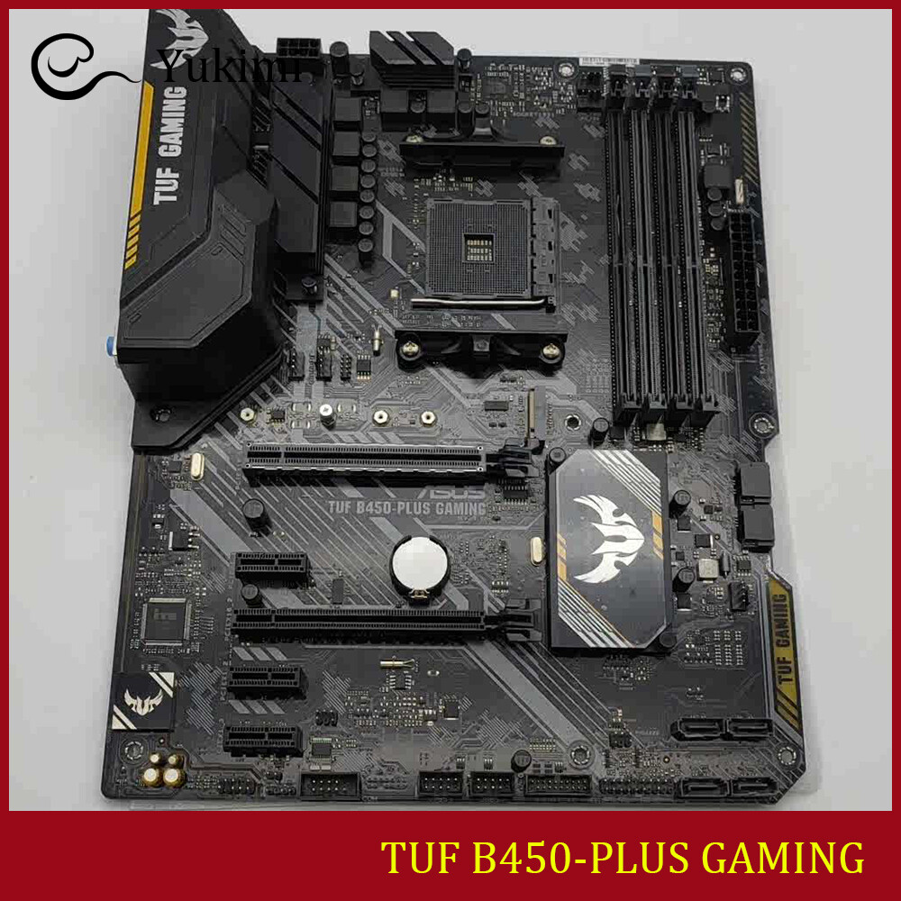 FOR ASUS TUF B450-PLUS GAMING DDR4 64GB AMD DVI HDMI Motherboard Test OK