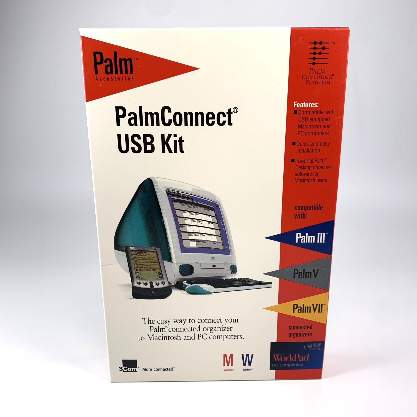 1999 Palm Connect USB Kit 3Com Mac PC IBM WorkPad NEW