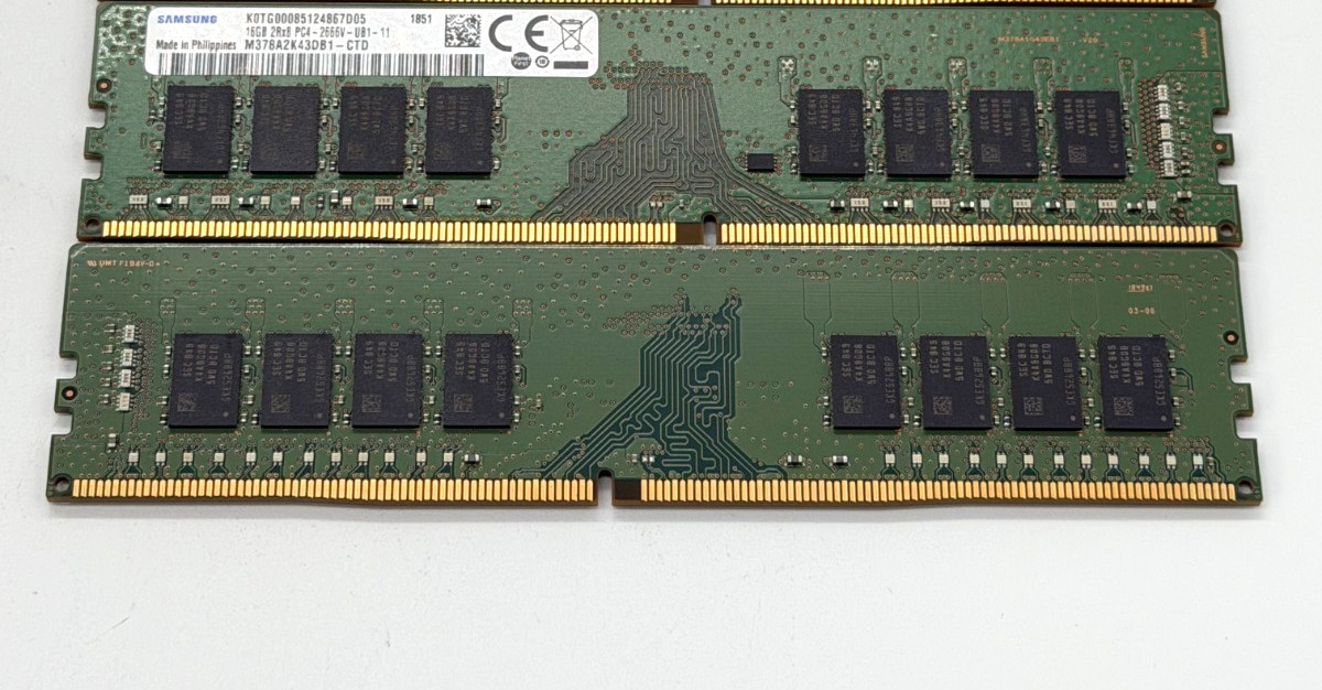 32GB KIT SAMSUNG M378A2K43DB1-CTD PC4-2666V-UB1-11 DIMM DESKTOP 2X16GB TESTED