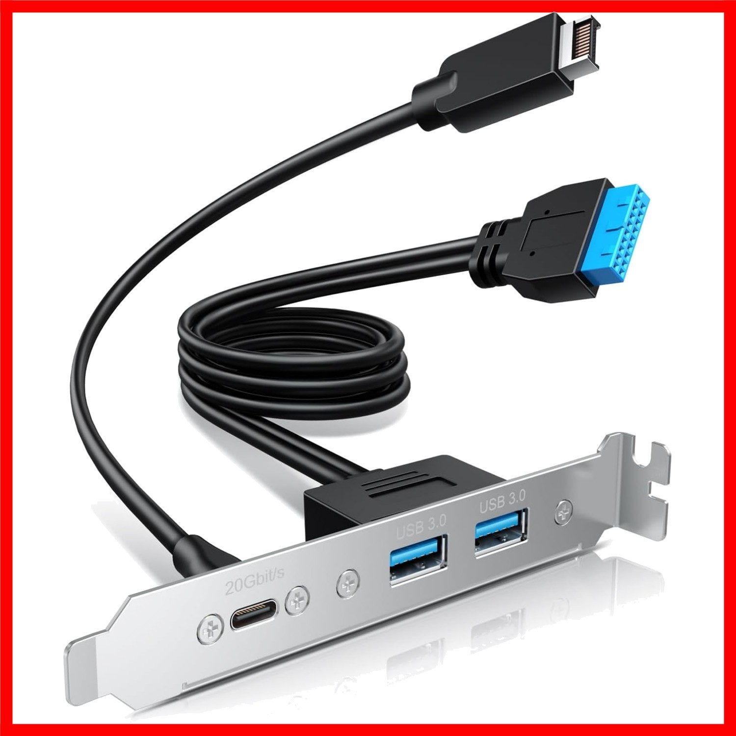 Plug and Play USB-C Front Panel Adapter with 20Gbps Speed for Easy Installation