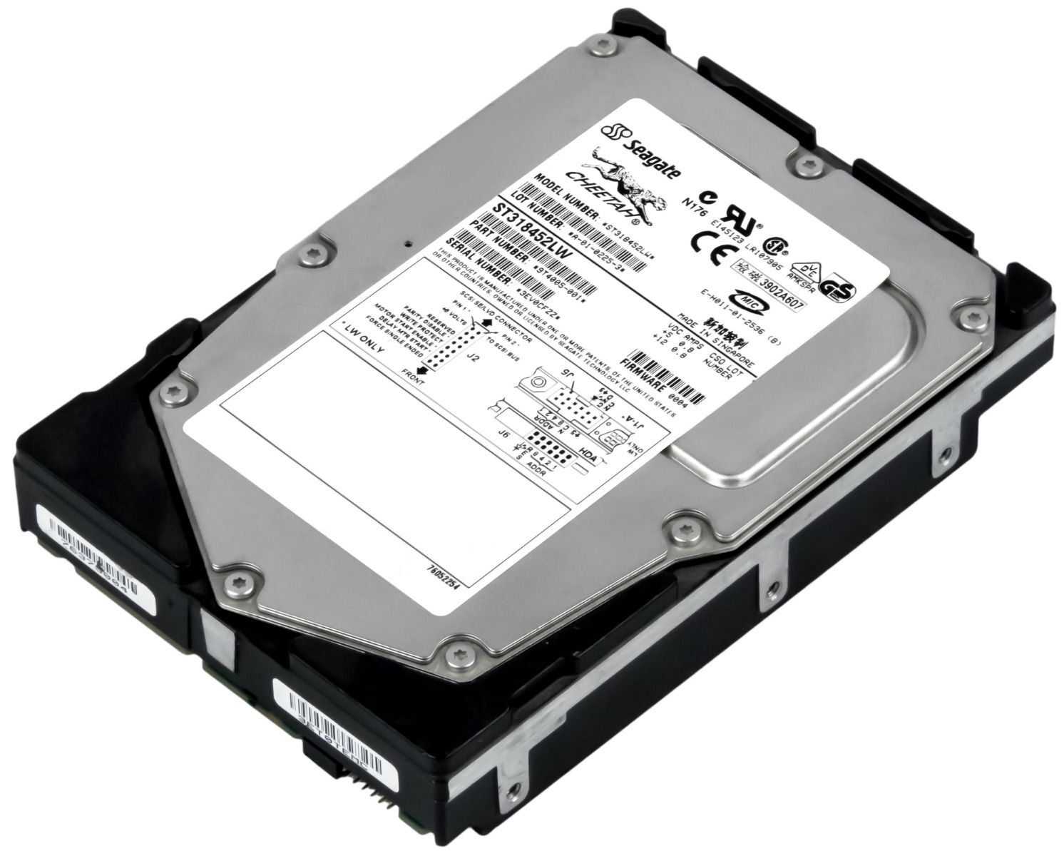 HARD DRIVE SEAGATE CHEETAH ST318452LW 18GB 15000RPM 8MB SCSI U160 68-pin 3.5" 