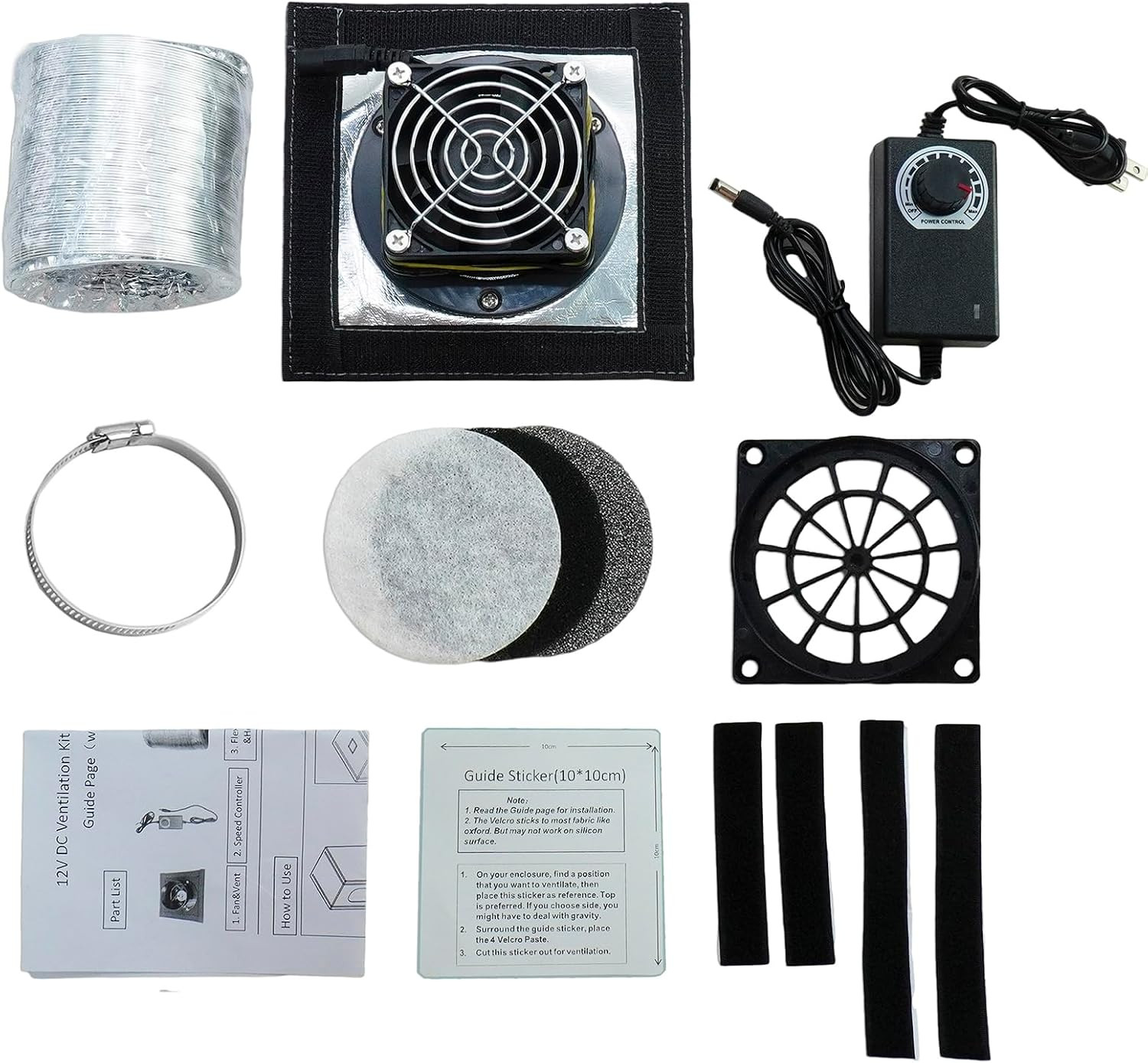 Smart Control 3-Layer Ventilation Filter Fan Kit for 3D Printer Enclosure