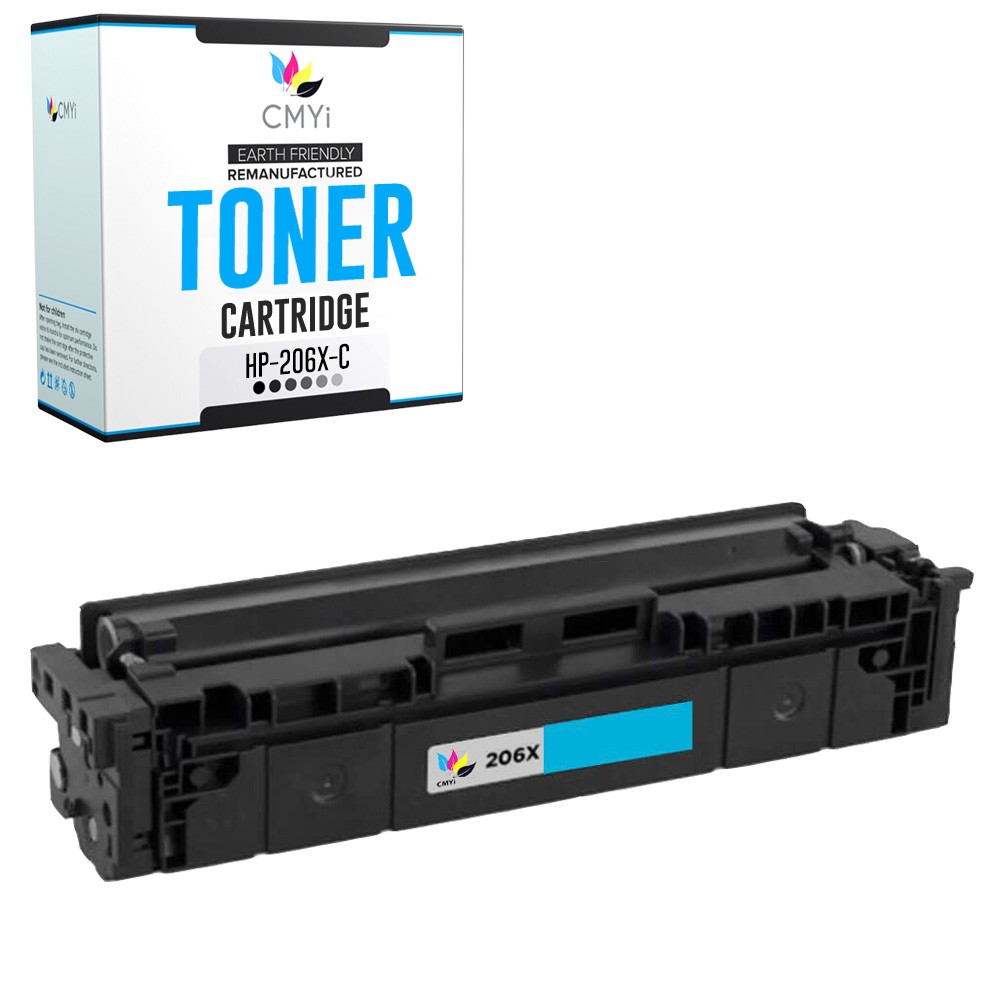 CMYi 1PK Replacement 206X Cyan Toner for HP Color LaserJet Pro M283cdw M283fdn