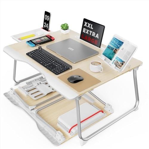 Extra Large 25.6" x 19.3" Portable Floor Stand Laptop Desk Table for Adult,Kids,