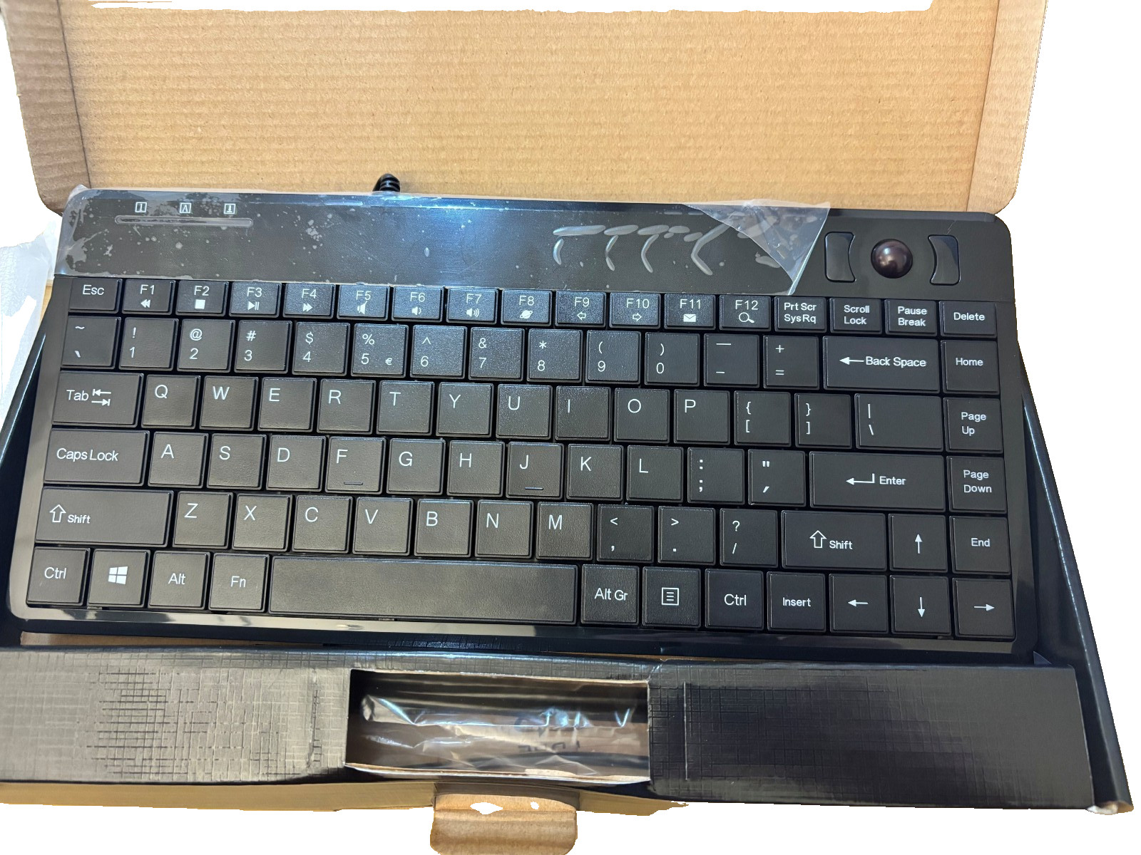 Perixx PERIBOARD-505H Wired Mini Keyboard with Built-in Trackball (NEW)